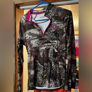 Realtree Women's Pink Accented Camouflage Long Sleeve Tee